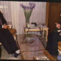 الدكتور اكرم نشات ابراهيم مع الرئيس التونسي زين العابدين