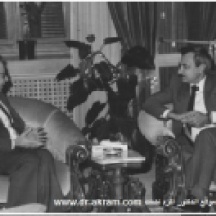 الدكتور محمد حربة وزير الداخلية السوري في حديث مع الدكتور اكرم نشات ابراهيم خلال زيارته دمشق
